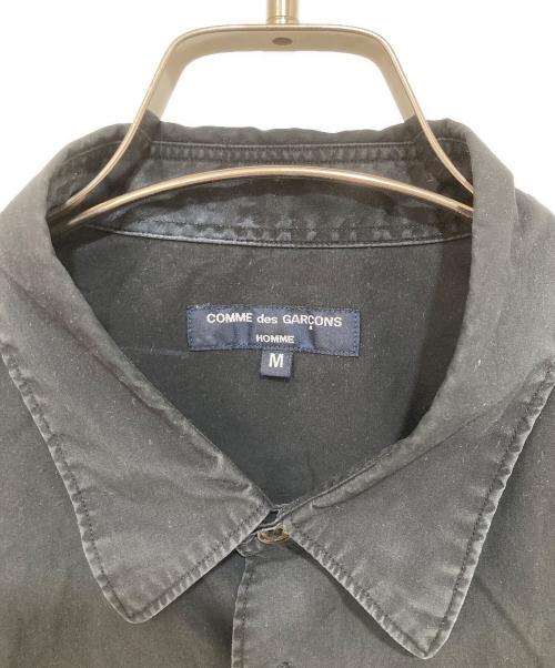 COMME des GARCONS HOMME（コムデギャルソン オム）COMME des GARCONS HOMME (コムデギャルソン オム) 22AW 綿タイプライター製品染めセミビッグレギャラ―カラーシャツ　HJ-B004 ブラック サイズ:Mの古着・服飾アイテム