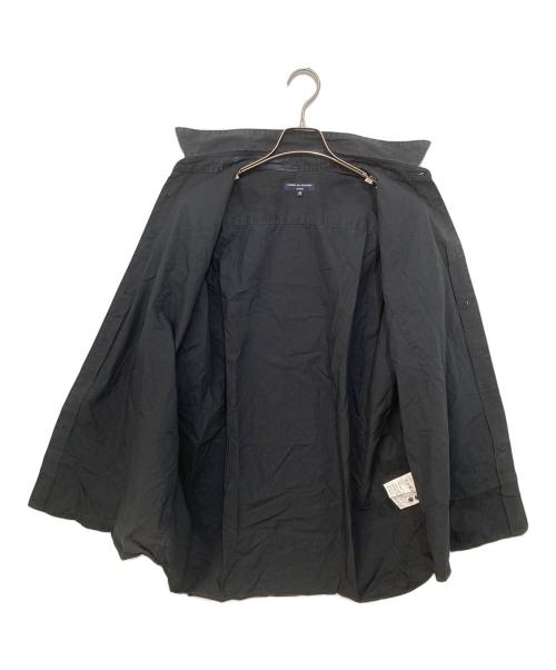 COMME des GARCONS HOMME（コムデギャルソン オム）COMME des GARCONS HOMME (コムデギャルソン オム) 22AW 綿タイプライター製品染めセミビッグレギャラ―カラーシャツ　HJ-B004 ブラック サイズ:Mの古着・服飾アイテム
