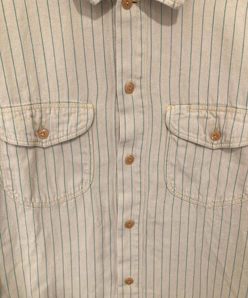 SUGAR CANE（シュガーケーン）SUGAR CANE (シュガーケーン) COKE STRIPE WORK SHIRT　コーク ストライプ ワーク シャツ　SC28652 ベージュ サイズ:XLの古着・服飾アイテム