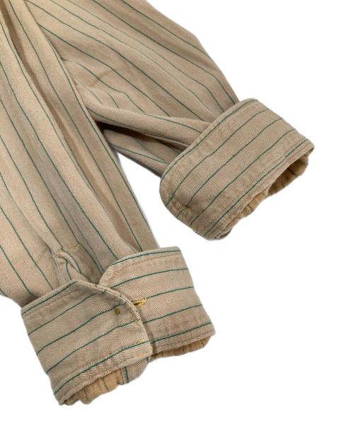 SUGAR CANE（シュガーケーン）SUGAR CANE (シュガーケーン) COKE STRIPE WORK SHIRT　コーク ストライプ ワーク シャツ　SC28652 ベージュ サイズ:XLの古着・服飾アイテム
