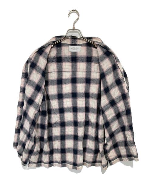 UNUSED（サニーエレメント）UNUSED (サニーエレメント) Short-sleeve ombre checked shirt ショートスリーブオンブレチェックシャツ ピンク サイズ:２の古着・服飾アイテム