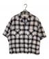 UNUSED（サニーエレメント）の古着「Short-sleeve ombre checked shirt ショートスリーブオンブレチェックシャツ」｜ピンク