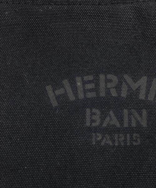 HERMES（エルメス）HERMES (エルメス) ヨッティング フラットポーチ PM コットンキャンバス地 ブラックの古着・服飾アイテム