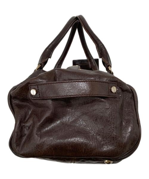 BALENCIAGA（バレンシアガ）BALENCIAGA (バレンシアガ) ホイッスルレザーハンドバッグ ブラウンの古着・服飾アイテム
