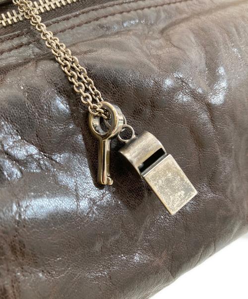 BALENCIAGA（バレンシアガ）BALENCIAGA (バレンシアガ) ホイッスルレザーハンドバッグ ブラウンの古着・服飾アイテム
