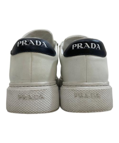 PRADA（プラダ）PRADA (プラダ) ローカットスニーカー 1E868M ホワイト サイズ:37の古着・服飾アイテム
