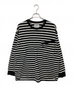 CMF OUTDOOR GARMENTコンフィーアウトドアガーメント）の古着「SLOW DRY BORDER TEE」｜ブラック×ホワイト