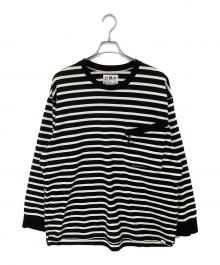 CMF OUTDOOR GARMENT（コンフィーアウトドアガーメント）の古着「SLOW DRY BORDER TEE」｜ブラック×ホワイト