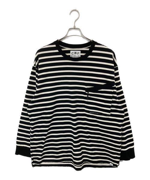CMF OUTDOOR GARMENT（コンフィーアウトドアガーメント）CMF OUTDOOR GARMENT (コンフィーアウトドアガーメント) SLOW DRY BORDER TEE ブラック×ホワイト サイズ:Mの古着・服飾アイテム