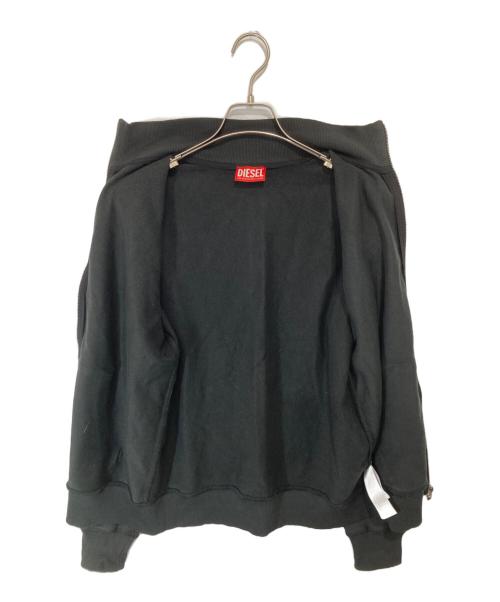 DIESEL（ディーゼル）DIESEL (ディーゼル) オーバルDロゴジップアップスウェット　S-GINN-ZIP-IOD ブラック サイズ:Sの古着・服飾アイテム