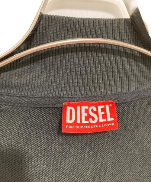 DIESEL（ディーゼル）DIESEL (ディーゼル) オーバルDロゴジップアップスウェット　S-GINN-ZIP-IOD ブラック サイズ:Sの古着・服飾アイテム
