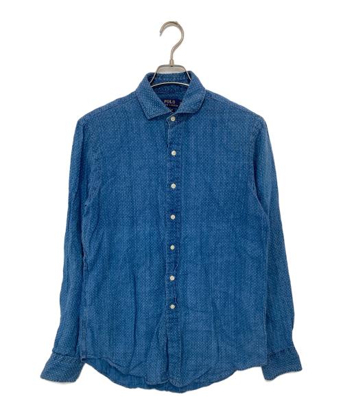 POLO RALPH LAUREN（ポロ・ラルフローレン）POLO RALPH LAUREN (ポロ・ラルフローレン) リネンシャツ ブルー サイズ:spの古着・服飾アイテム