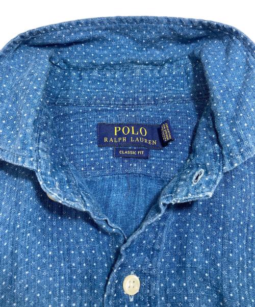 POLO RALPH LAUREN（ポロ・ラルフローレン）POLO RALPH LAUREN (ポロ・ラルフローレン) リネンシャツ ブルー サイズ:spの古着・服飾アイテム