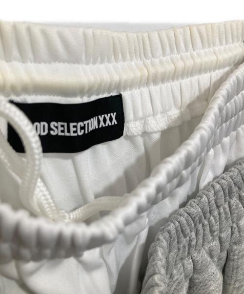 GOD SELECTION XXX（ゴッド セレクション トリプルエックス）GOD SELECTION XXX (ゴッド セレクション トリプルエックス) レイヤード調スウェットパンツ　GXL-S25-PT-01 グレー サイズ:Freeの古着・服飾アイテム