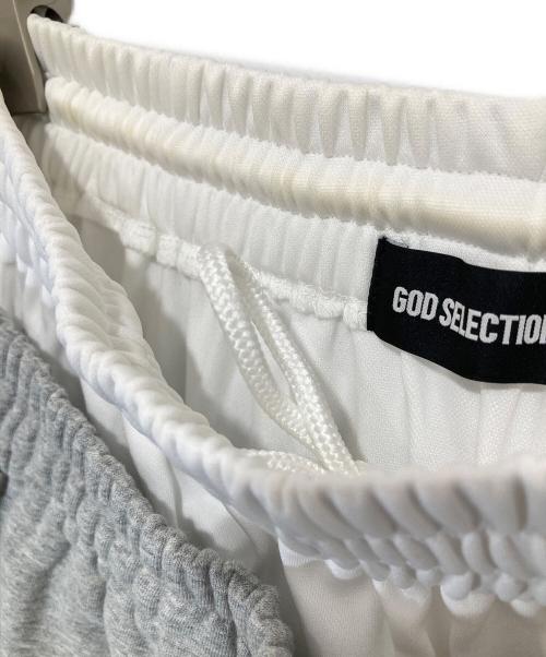 GOD SELECTION XXX（ゴッド セレクション トリプルエックス）GOD SELECTION XXX (ゴッド セレクション トリプルエックス) レイヤード調スウェットパンツ　GXL-S25-PT-01 グレー サイズ:Freeの古着・服飾アイテム