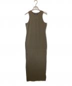 GOD SELECTION XXXゴッド セレクション トリプルエックス）の古着「RIB LONG ONE-PIECE　リブロングワンピース　GXL-S25-OP-02」｜カーキ