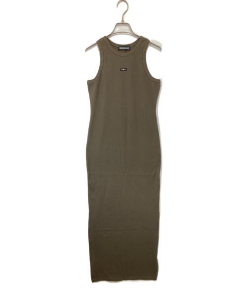 GOD SELECTION XXX（ゴッド セレクション トリプルエックス）GOD SELECTION XXX (ゴッド セレクション トリプルエックス) RIB LONG ONE-PIECE　リブロングワンピース　GXL-S25-OP-02 カーキ サイズ:FREEの古着・服飾アイテム