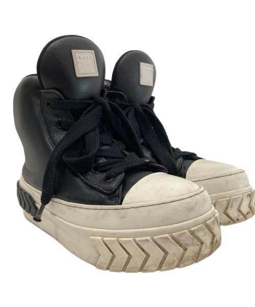 both（ボース）both (ボース) Tyres Platform ハイカットスニーカー ブラック サイズ:２５０の古着・服飾アイテム