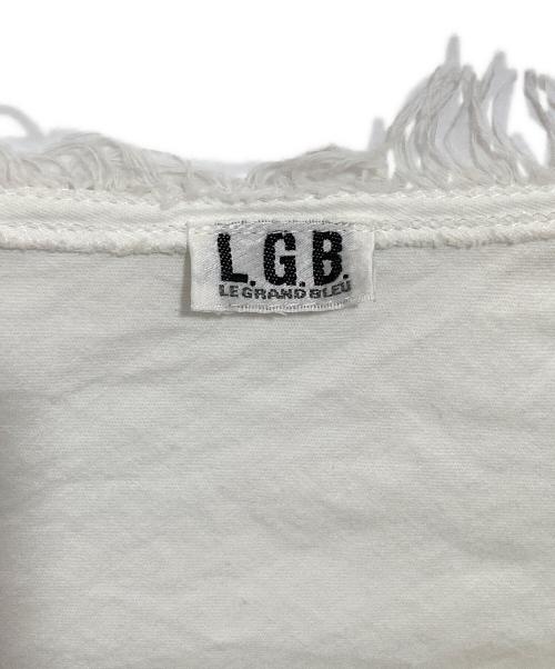 L.G.B（ルグランブルー）L.G.B (ルグランブルー) フリンジ長袖カットソー ホワイト サイズ:Sの古着・服飾アイテム