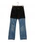MM6 Maison Margiela（エムエムシックスメゾンマルジェラ）の古着「コントラストパネルジーンズ」｜ブラック×インディゴ