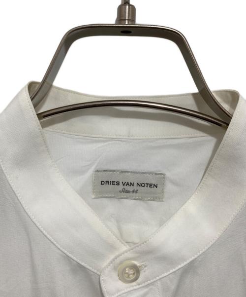 DRIES VAN NOTEN（ドリスヴァンノッテン）DRIES VAN NOTEN (ドリスヴァンノッテン) バンドカラーロングシャツ ホワイト サイズ:44の古着・服飾アイテム