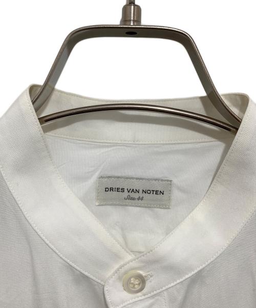 DRIES VAN NOTEN（ドリスヴァンノッテン）DRIES VAN NOTEN (ドリスヴァンノッテン) バンドカラーロングシャツ ホワイト サイズ:44の古着・服飾アイテム