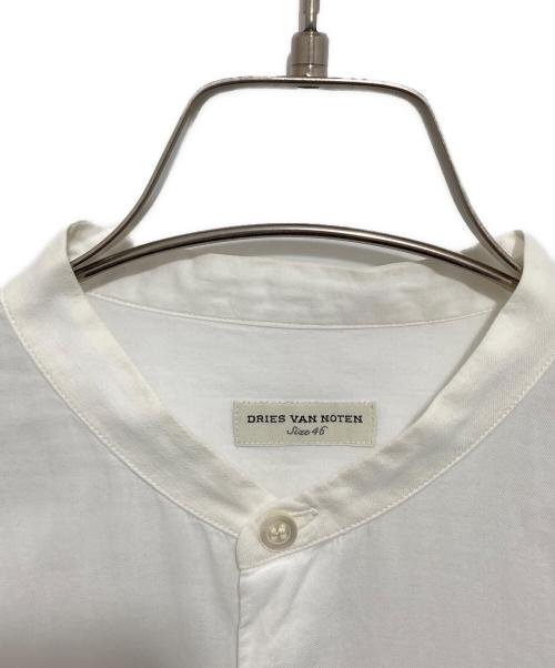 DRIES VAN NOTEN（ドリスヴァンノッテン）DRIES VAN NOTEN (ドリスヴァンノッテン) バンドカラーシャツ ホワイト サイズ:46の古着・服飾アイテム