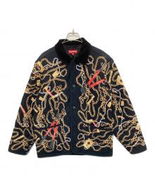 SUPREME（シュプリーム）の古着「chains quited jacket　チェインズ キルティッド ジャケット」｜ブラック