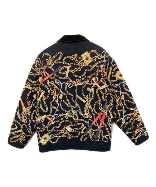SUPREME（シュプリーム）SUPREME (シュプリーム) chains quited jacket　チェインズ キルティッド ジャケット ブラック サイズ:Mの古着・服飾アイテム