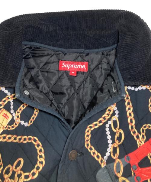 SUPREME（シュプリーム）SUPREME (シュプリーム) chains quited jacket　チェインズ キルティッド ジャケット ブラック サイズ:Mの古着・服飾アイテム