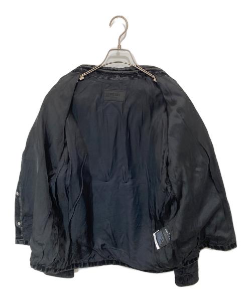 PRADA（プラダ）PRADA (プラダ) トライアングルロゴベルベット ジャケット　SC657 S231 12H0 ブラック サイズ:Mの古着・服飾アイテム