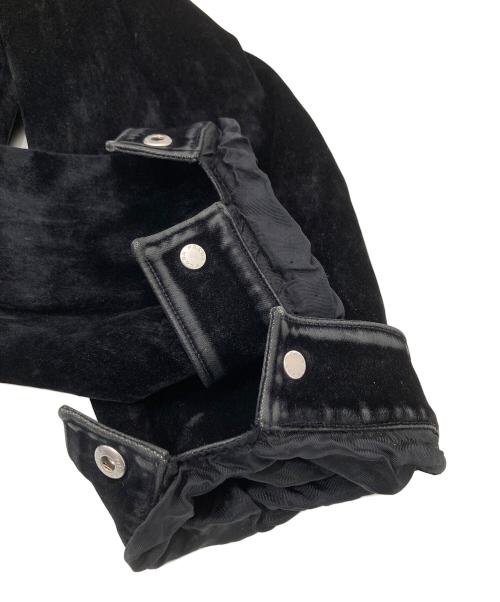 PRADA（プラダ）PRADA (プラダ) トライアングルロゴベルベット ジャケット　SC657 S231 12H0 ブラック サイズ:Mの古着・服飾アイテム