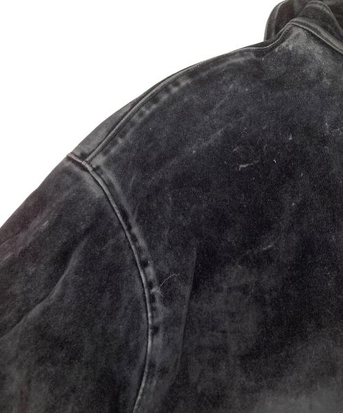 PRADA（プラダ）PRADA (プラダ) トライアングルロゴベルベット ジャケット　SC657 S231 12H0 ブラック サイズ:Mの古着・服飾アイテム