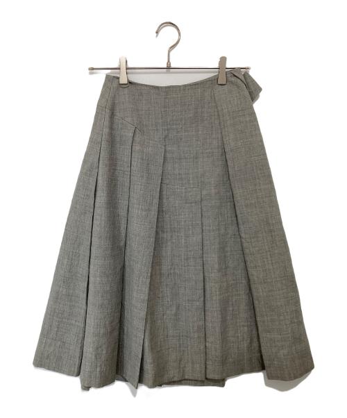 Y'S bis LIMI（ワイズビスリミ）Y'S bis LIMI (ワイズビスリミ) ラップスカート　IL-S47-177 グレー サイズ:記載なしの古着・服飾アイテム