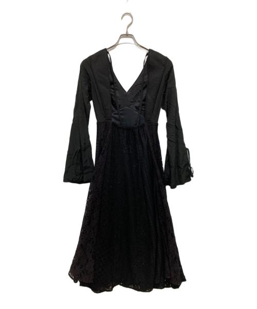 FUMIE=TANAKA（フミエタナカ）FUMIE=TANAKA (フミエタナカ) レース バックオープン ドレス ブラック サイズ:１の古着・服飾アイテム