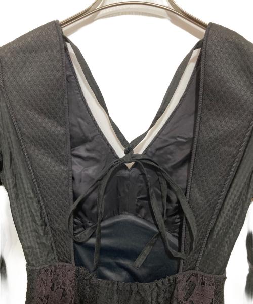 FUMIE=TANAKA（フミエタナカ）FUMIE=TANAKA (フミエタナカ) レース バックオープン ドレス ブラック サイズ:１の古着・服飾アイテム