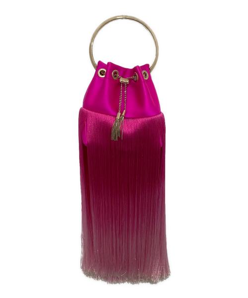 JIMMY CHOO（ジミーチュウ）JIMMY CHOO (ジミーチュウ) ロングフリンジバッグ ピンクの古着・服飾アイテム