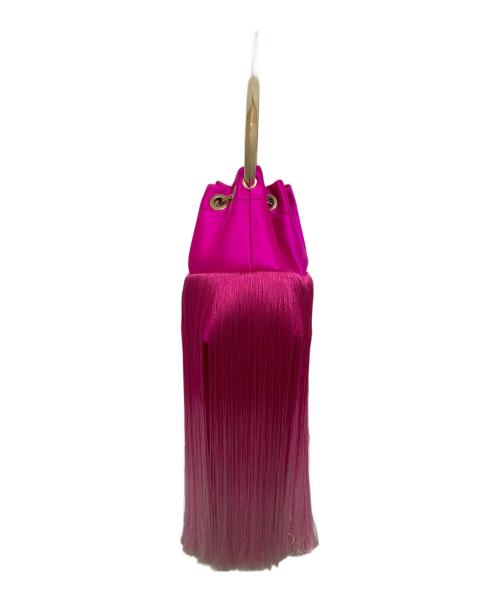 JIMMY CHOO（ジミーチュウ）JIMMY CHOO (ジミーチュウ) ロングフリンジバッグ ピンクの古着・服飾アイテム