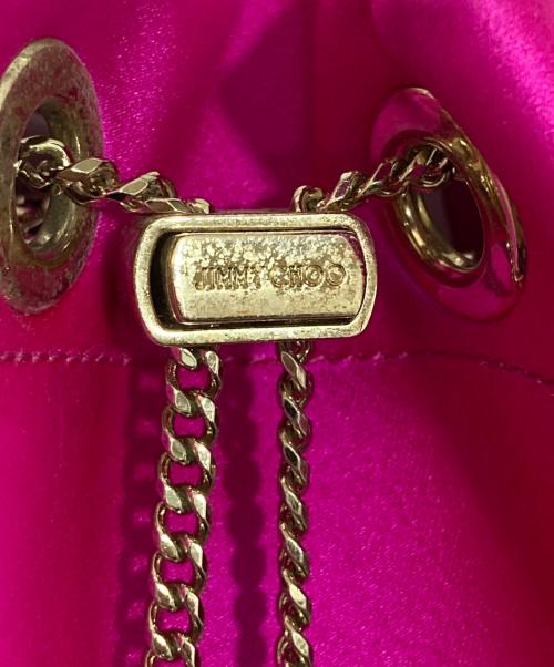 JIMMY CHOO（ジミーチュウ）JIMMY CHOO (ジミーチュウ) ロングフリンジバッグ ピンクの古着・服飾アイテム
