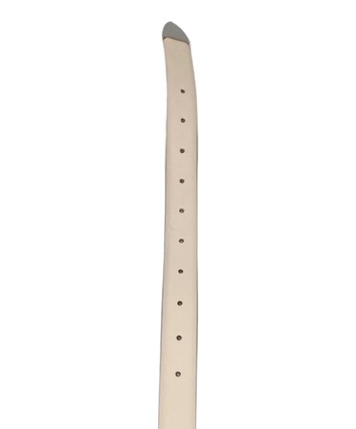dehanche（デハンシェ）dehanche (デハンシェ) 5リング カーフレザーベルト ホワイトの古着・服飾アイテム