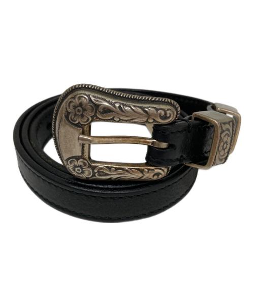 J&M DAVIDSON（ジェイ＆エム デヴィッドソン）J&M DAVIDSON (ジェイ＆エム デヴィッドソン) ウエスタンバックル レザーベルト ブラックの古着・服飾アイテム