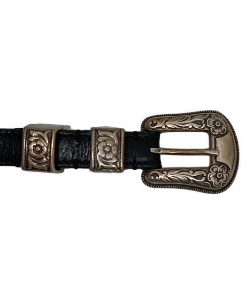 J&M DAVIDSON（ジェイ＆エム デヴィッドソン）J&M DAVIDSON (ジェイ＆エム デヴィッドソン) ウエスタンバックル レザーベルト ブラックの古着・服飾アイテム