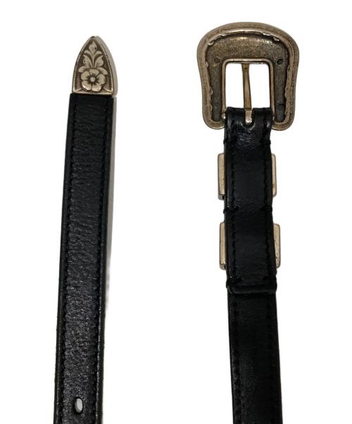 J&M DAVIDSON（ジェイ＆エム デヴィッドソン）J&M DAVIDSON (ジェイ＆エム デヴィッドソン) ウエスタンバックル レザーベルト ブラックの古着・服飾アイテム