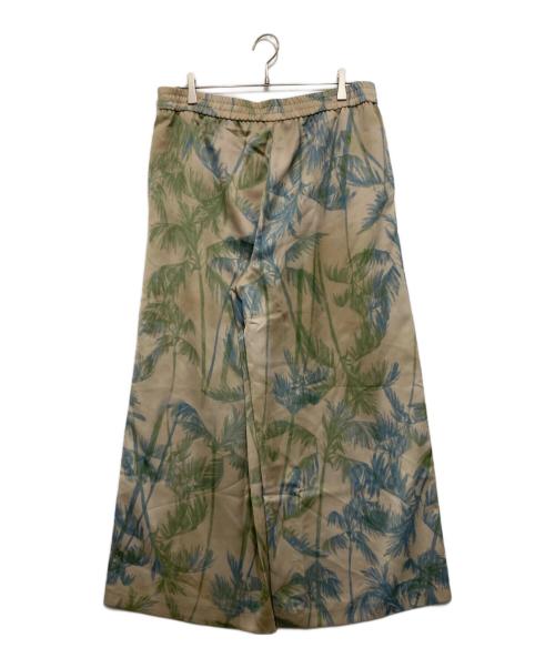 MAX&Co.（マックスアンドコー）MAX&Co. (マックスアンドコー) Satin palazzo trousers グリーン サイズ:48の古着・服飾アイテム