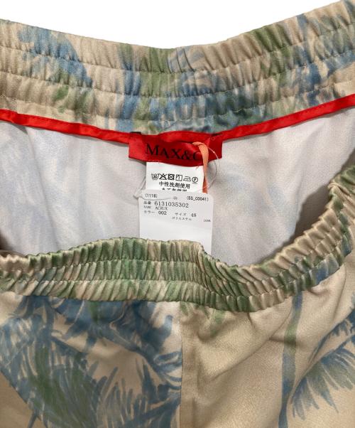MAX&Co.（マックスアンドコー）MAX&Co. (マックスアンドコー) Satin palazzo trousers グリーン サイズ:48の古着・服飾アイテム