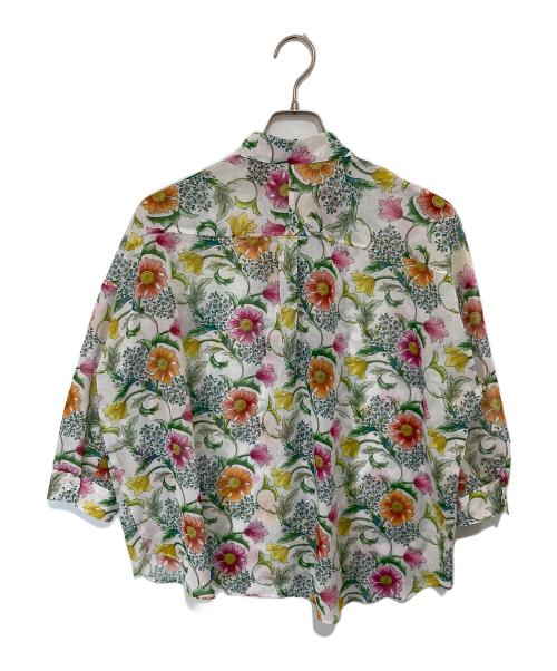 MACKINTOSH LONDON（マッキントッシュ ロンドン）MACKINTOSH LONDON (マッキントッシュ ロンドン) ドローイングカラフルバイブリーブラウス　BIBURY FLOWER　	G5M09-740-02 マルチカラー サイズ:38の古着・服飾アイテム
