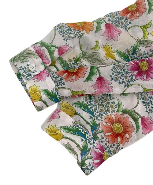 MACKINTOSH LONDON（マッキントッシュ ロンドン）MACKINTOSH LONDON (マッキントッシュ ロンドン) ドローイングカラフルバイブリーブラウス　BIBURY FLOWER　	G5M09-740-02 マルチカラー サイズ:38の古着・服飾アイテム