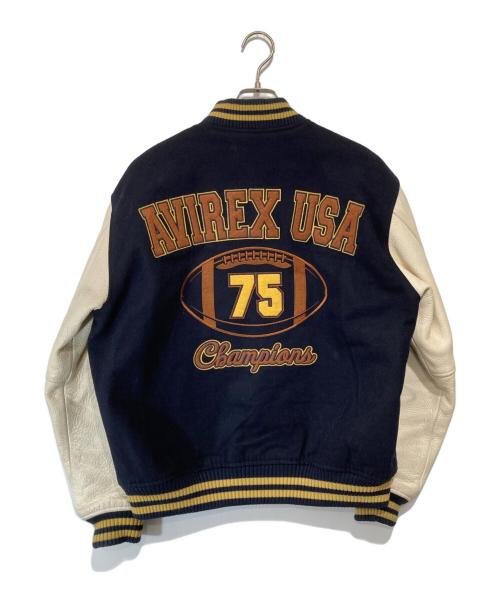 AVIREX（アヴィレックス）AVIREX (アヴィレックス) SKOOKUM VARSITY JACKET スクーカムバーシティージャケット　スクーカムヴァーシティジャケット　783-1252051 ネイビー サイズ:Mの古着・服飾アイテム