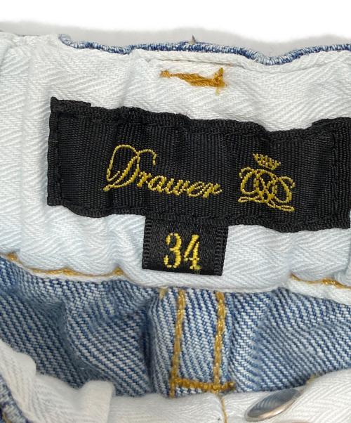 DRAWER（ドゥロワー）DRAWER (ドゥロワー) ブリーチデニム5Pドロストパンツ 6514-299-1559 インディゴ サイズ:34の古着・服飾アイテム