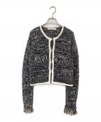 PRANK PROJECTプランクプロジェクト）の古着「Front Charm Knit Jacket　フロントチャームニットジャケット　31261365903」｜ブラック